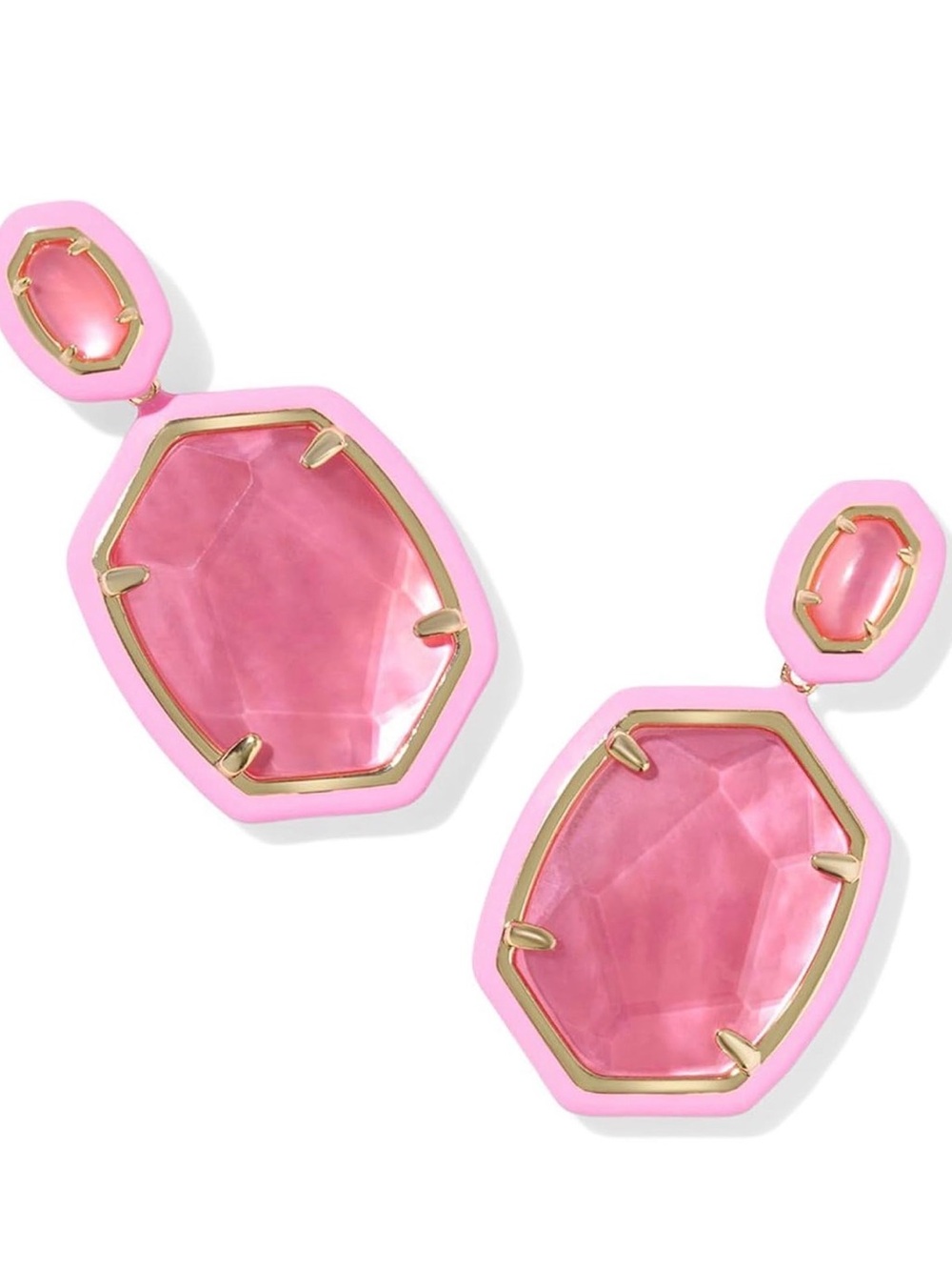 Kendra Scott, Women's, Daphne Enamel Frame Drop Earrings.
